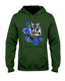 Cute  Owl With Blue Roses Classic Tee - Ladies Tee - Hoodie