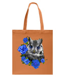 Cute  Owl With Blue Roses Classic Tee - Guys V-Neck - Basketweave Tote Bag