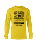 January Girl - Lucky Daughter Was Raised By Awesome Mom T-Shirt - Unisex Long Sleeve