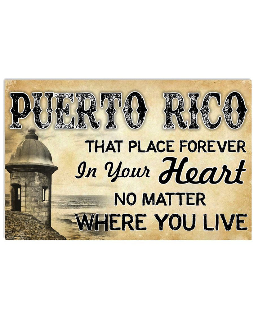 Puerto Rico That Place Forever In Your Heart Horizontal Poster