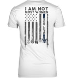 I Am Not Not Most Women Navy Mom T-Shirt - Guys V-Neck - Ladies V-Neck