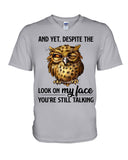 Owl- Look On My Face Limited Classic T-Shirt - Guys V-Neck - Mug