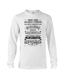 September Girl Hasa Fought Thousands Battles T-Shirt - Guys V-Neck - Unisex Long Sleeve