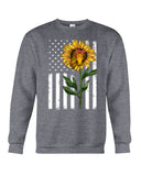 Black America Flag Sunflower Tote Bag - Sweatshirt - Ladies Flowy Tank