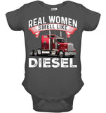 Real Woman Smell Like Diesel T-Shirt - Baby Onesie - Youth Tee