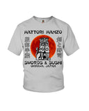 Hattori Hanzo Swords & Sushi T-Shirt - Ladies Flowy Tank - Youth Tee