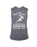 I Am Not Ani Social I'd Just Running Limited Classic T-Shirt - Guys Tee - Unisex Long Sleeve