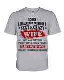 Sexy And Grazy Wife T-Shirt - Guys V-Neck - Mug