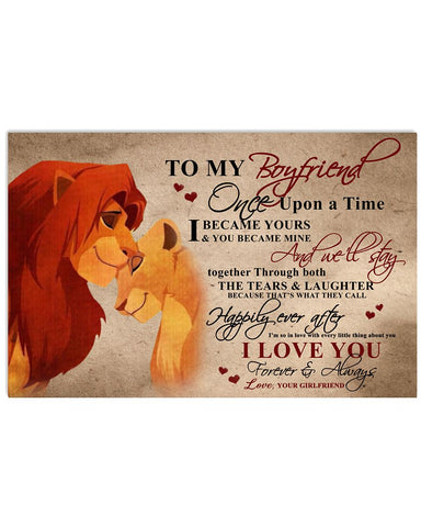 To My Boyfriend I Love You Horizontal Poster