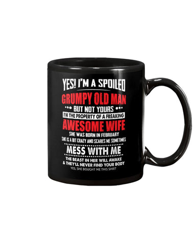 Grumpy Old Man Have A February Awesome Wife Limited Classic T-Shirt - Mug