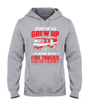 Grew Up Playing With Fire Trucks Tote Bag - Hoodie - Guys V-Neck