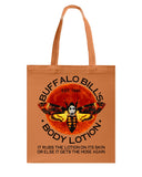 Buffalo Bill's Body Lotion Tote Bag - Guys Tee - Basketweave Tote Bag