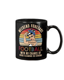 Football -  Good Mom Weekend Forecast T-Shirt - Mug