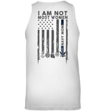 I Am Not Not Most Women Navy Mom T-Shirt - Unisex Tank Top - Ladies Flowy Tank