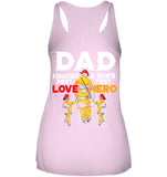 Dad - Daughter's First Love, Son's First Hero T-Shirt - Unisex Long Sleeve - Ladies Flowy Tank