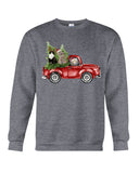 Christmas Cat And Red Car T-Shirt - Guys Tee - Sweatshirt