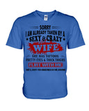 Sexy And Grazy Wife T-Shirt - Guys V-Neck - Mug