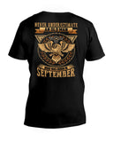 Never Underestimate A September Man T-Shirt - Hoodie - Guys V-Neck