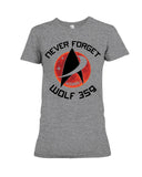 Never Forget Wolf 359 - Youth Tee - Ladies Tee