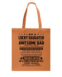 Lucky Daughter - Awesome Dad August T-Shirt - Unisex Long Sleeve - Basketweave Tote Bag