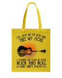 Free My Sould In Your Rock And Roll Limited Classic T-Shirt - Guys V-Neck - Basketweave Tote Bag