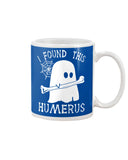 I Found This Humerus - Basketweave Tote Bag - Mug