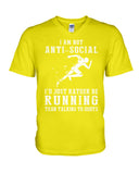 I Am Not Ani Social I'd Just Running Limited Classic T-Shirt - Guys V-Neck - Mug