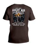 August Man Be Strong And Courageous Limited Classic T-Shirt - Hoodie - Guys V-Neck
