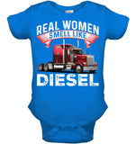 Real Woman Smell Like Diesel T-Shirt - Baby Onesie - Youth Tee