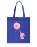 A Pink Elephant Beside Pink Flower  Limited Classic T-Shirt - Guys V-Neck - Basketweave Tote Bag