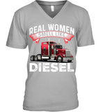 Real Woman Smell Like Diesel T-Shirt - Guys V-Neck - Ladies V-Neck