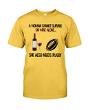 A Woman Needs Wine And Rugby Limited Classic T-Shirt - Guys Tee - Unisex Long Sleeve