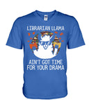 Librarian Llama Ain't Got Time For Your Grandma Tote Bag - Guys V-Neck - Mug