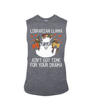 Librarian Llama Ain't Got Time For Your Grandma Tote Bag - Unisex Long Sleeve - Sweatshirt