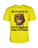 Owl- Look On My Face Limited Classic T-Shirt - Guys V-Neck - Mug