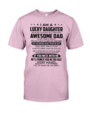 Lucky Daughter - Awesome Dad August T-Shirt - Guys Tee - Sweatshirt