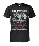 9Th Anniversary Of One Direction Limited Classic T- Shirt - Guys Tee - Unisex Long Sleeve