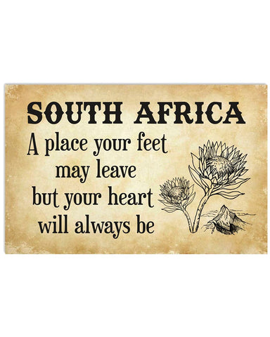 South Africa A Place Where Your Heart Will Always Be Horizontal Poster