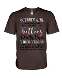October Girl Have Tatoos Pretty Eyes Limited Classic T-Shirt - Guys V-Neck - Unisex Long Sleeve