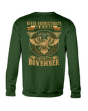 Never Underestimate A November Man T-Shirt - Sweatshirt - Unisex Tank Top