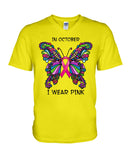 In October I Wear Pink Tote Bag - Hoodie - Guys V-Neck