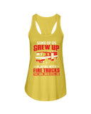 Grew Up Playing With Fire Trucks Tote Bag - Unisex Tank Top - Ladies Flowy Tank