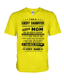 January Girl - Lucky Daughter Was Raised By Awesome Mom T-Shirt - Hoodie - Guys V-Neck