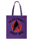 Never Forget Wolf 359 - Guys Tee - Basketweave Tote Bag