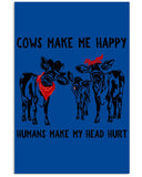 Cows Make Me Happy Tote Bag - Mug - Poster