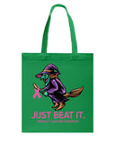 Just Beat It- Breast Cancer Awareness Limited Classic T- Shirt - Guys V-Neck - Basketweave Tote Bag