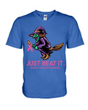 Just Beat It- Breast Cancer Awareness Limited Classic T- Shirt - Guys V-Neck - Basketweave Tote Bag