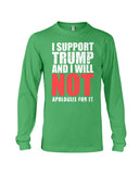 I Support Trump And Will Not Apologize For It Limited Classic T-Shirt - Unisex Long Sleeve - Basketweave Tote Bag