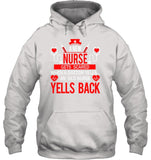 A New Nurse Get Scared, An Old Nurse Yells Back T-Shirt - Hoodie - Ladies Flowy Tank