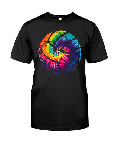 Tie Dye Volleyball T-Shirt - Guys Tee - Unisex Long Sleeve